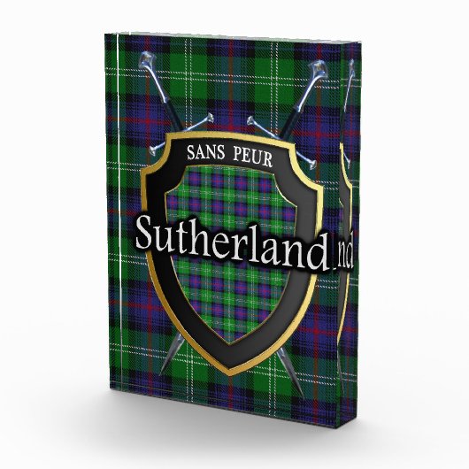Scottish Clan Sutherland Tartan Fotoblokken (Rechts)