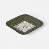 Scottish Clan Tartan Gunn Weathered Kerstmis Papieren Bordje (Gebogen)