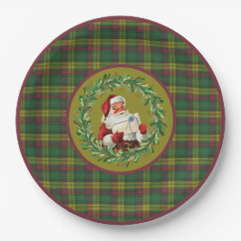 Scottish Clan Tartan MacMillan kerstkerstkerstkers Papieren Bordje