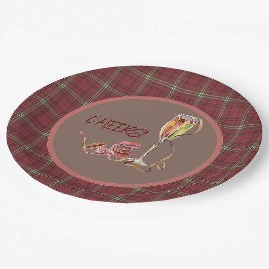 Scottish Clan Tartan Morrison Red-kerstmannen Papieren Bordje (Gekanteld)