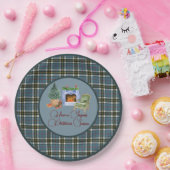 Scottish Clan Tartan Thompson Blue Kerstmis Papieren Bordje (Feest)