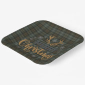 Scottish Clan Tartn BlackWatch Weathered Kerstmis Papieren Bordje (Gebogen)