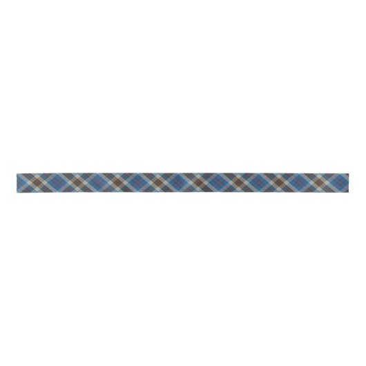 Scottish Clan Thompson Classic Blue Gray Tartan Satijnen Lint (Voorkant)