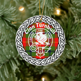 Scottish Clan Turnbull Tartan en Crest Keramisch Ornament