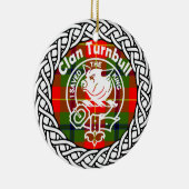 Scottish Clan Turnbull Tartan en Crest Keramisch Ornament (Rechts)
