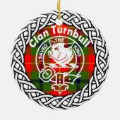Scottish Clan Turnbull Tartan en Crest Keramisch Ornament (Achterkant)