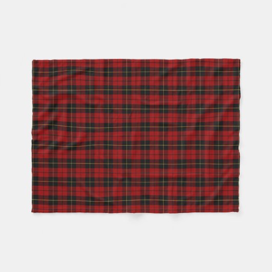 Scottish Clan Wallace Classic Tartan Fleece Deken (Voorkant (Horizontaal))