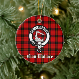 Scottish Clan Wallace Crest Badge  Keramisch Ornament
