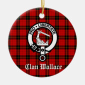 Scottish Clan Wallace Crest Badge  Keramisch Ornament (Voorkant)