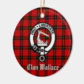 Scottish Clan Wallace Crest Badge  Keramisch Ornament (Links)