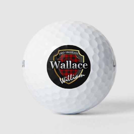 Scottish Clan Wallace Personalize Jouw naam Golfballen (Voorkant)