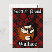 Scottish Clan Wallace Tartan Briefkaart (Voorkant / Achterkant)