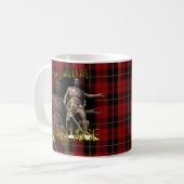 Scottish Clan Wallace Tartan Koffiemok (Voorkant links)