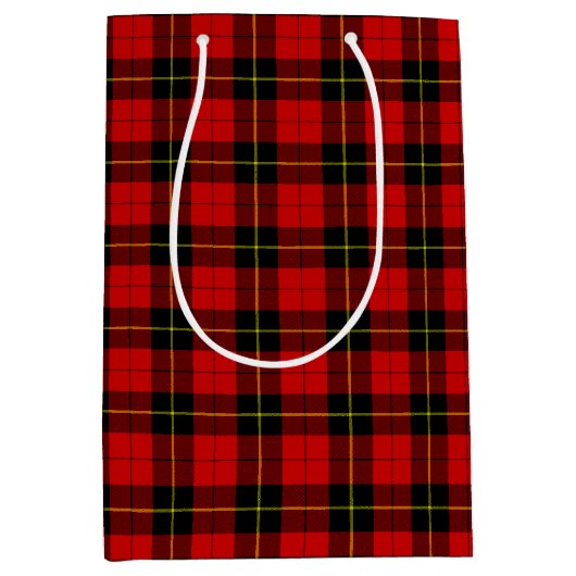 Scottish Clan Wallace Tartan Pattern Medium Cadeauzakje (Voorkant)