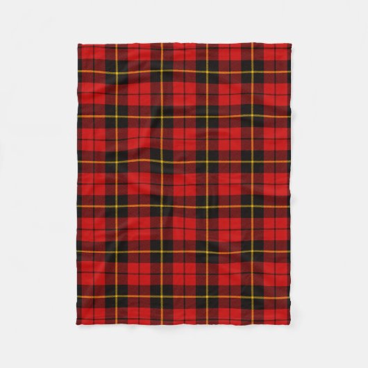 Scottish Clan Wallace Tartan Pset Fleece Deken (Voorkant)