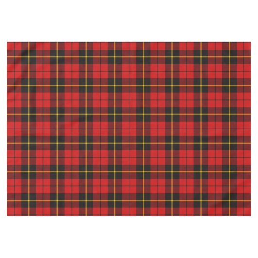 Scottish Clan Wallace Tartan Pset Tafelkleed (Voorkant (Horizontaal))