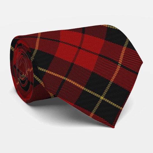 Scottish Clan Wallace W Monogram Tartan Stropdas (Opgerold)