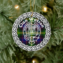 Scottish Clan Watson Tartan en Crest