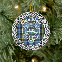 Scottish Clan Weir Tartan en Crest