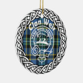 Scottish Clan Weir Tartan en Crest Keramisch Ornament (Rechts)