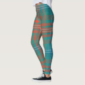 Scottish Clan Wilson Tartan Green Blue Pset Leggings (Links)
