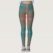 Scottish Clan Wilson Tartan Green Blue Pset Leggings (Voorkant)