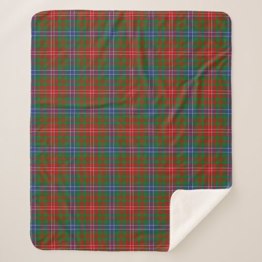 Scottish Clan Wilson Tartan Pset Sherpa Deken (Voorkant)