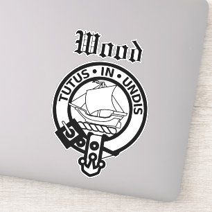Scottish Clan Wood Crest Badge Large Sticker