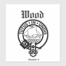 Scottish Clan Wood Crest Badge Large Sticker