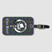 Scottish Clan Wood Crest & Tartan Bagagelabel (Voorkant (horizontaal))