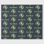 Scottish Clan Wood Crest & Tartan Cadeaupapier (Vlak)
