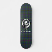 Scottish Clan Wood Crest & Tartan Custom Persoonlijk Skateboard (Voorkant)