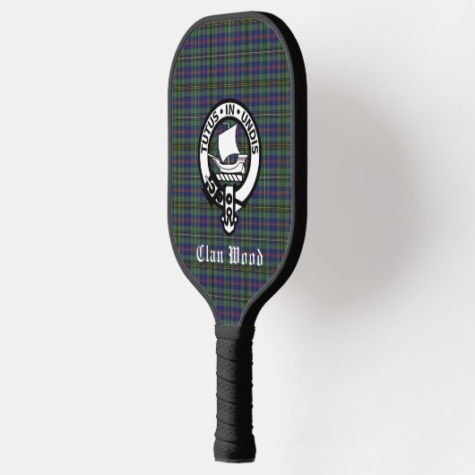 Scottish Clan Wood Crest & Tartan Custom Pickleball Paddle (Links)