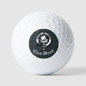 Scottish Clan Wood Crest & Tartan Golfballen (Voorkant)