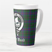 Scottish Clan Wood Crest & Tartan Latte Mok (Rechterhoek)