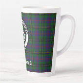 Scottish Clan Wood Crest & Tartan Latte Mok (Rechts)