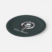 Scottish Clan Wood Crest & Tartan Papieren Bordje (Gekanteld)