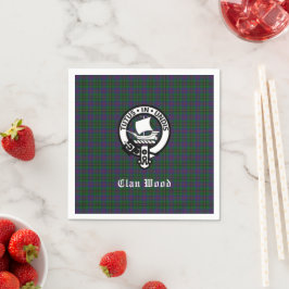 Scottish Clan Wood Crest & Tartan Servet