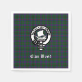 Scottish Clan Wood Crest & Tartan Servet (Voorkant)