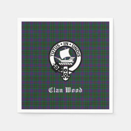 Scottish Clan Wood Crest & Tartan Servet