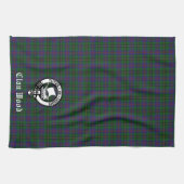 Scottish Clan Wood Crest & Tartan Theedoek (Horizontaal)