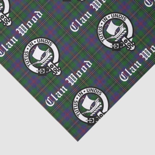 Scottish Clan Wood Crest & Tartan Tissuepapier (Detail)