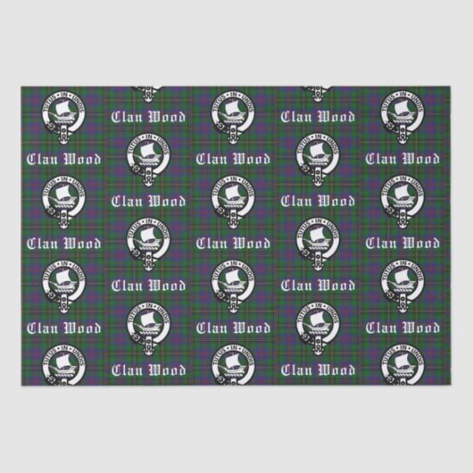 Scottish Clan Wood Crest & Tartan Tissuepapier (Voorkant)