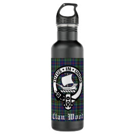 Scottish Clan Wood Crest & Tartan Waterfles