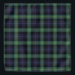 Scottish Classic Paars Black Green Tartan Pset Bandana<br><div class="desc">Schuif de kleuren van een goede oude traditie met deze paarse groene gele en zwarte tartan platte kleurenpoot.</div>