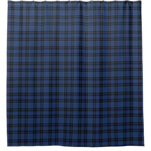 Scottish Clergy Blue Tartan Shower Curtain Douchegordijn (Voorkant)