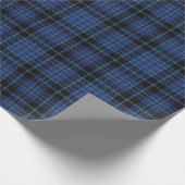 Scottish Clergy Blue White Tartan Pset Cadeaupapier (Hoek)
