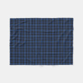 Scottish Clergy Classic Blue White Tartan Fleece Deken (Voorkant (Horizontaal))
