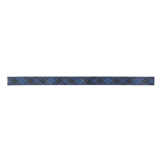 Scottish Clergy Classic Blue White Tartan Satijnen Lint (Voorkant)
