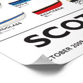 Scottish Coastal Rowing Poster - Skiffs, 5 jaar v4 (Hoek)